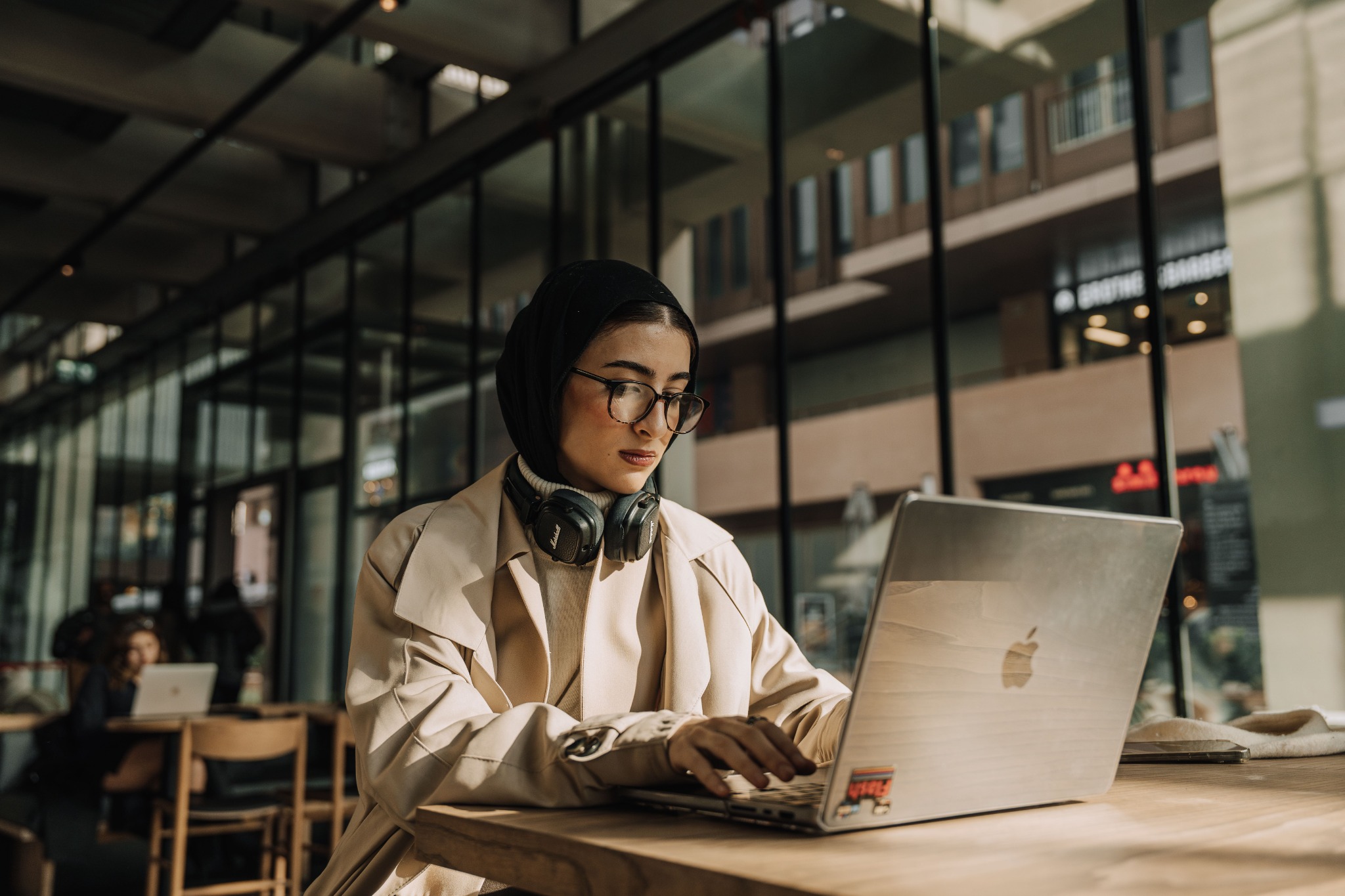 Professional working with laptop