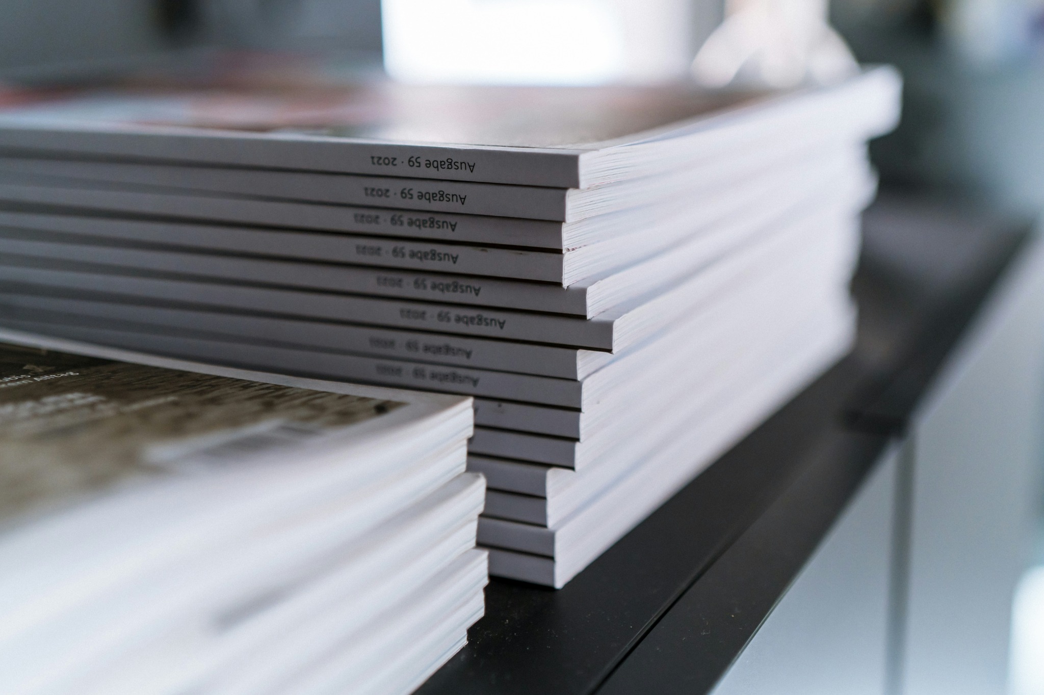 Stacks of finished printed books representing a publishing run